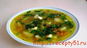 Сырный суп с чесноком
