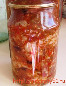 Цветная капуста, маринованная в томатном соке